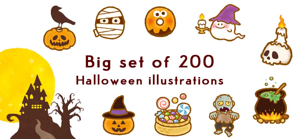 a cute illustration of halloween