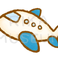 可愛くてシンプルな飛行機のイラスト
