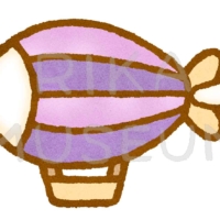 飛行船のイラスト