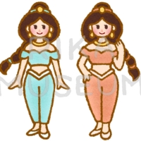 アラジンの魔法のランプのジャスミン妃のイラスト