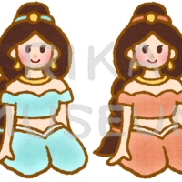 アラジンの魔法のランプのジャスミン妃のイラスト