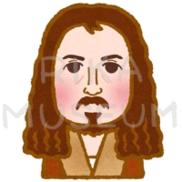 ドイツの画家アルブレヒト・デューラーの似顔絵のイラスト