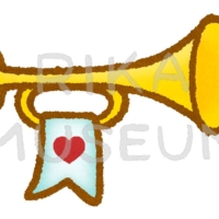 Trumpet 不思議の国のアリスの白うさぎのトランペットのイラスト