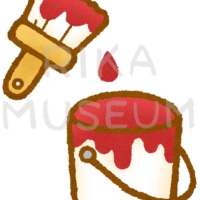 Red paint 不思議の国のアリスの赤いペンキのイラスト