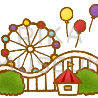 遊園地のシンプルなイラスト