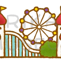 遊園地のシンプルなイラスト