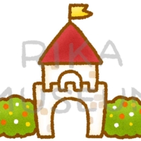 遊園地の入り口のイラスト