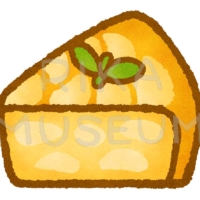 Apple cake 美味しそうなリンゴのケーキのイラスト