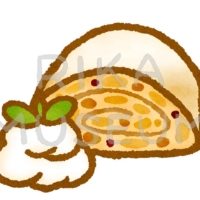 Apple strudel 美味しそうなアプフェルシュトゥルーデルのイラスト