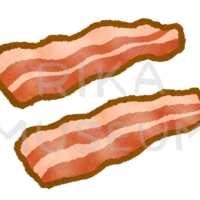 美味しそうなベーコンのイラスト