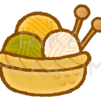 毛糸玉と編み棒のイラスト