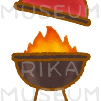 バーベキュー用の鉄板のイラスト