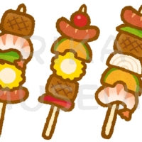 BBQ 美味しそうなバーベキューのイラスト