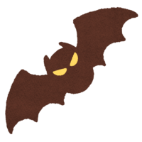 ハロウィーンのコウモリのイラスト