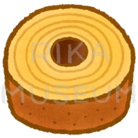 ドイツの焼き菓子の美味しそうなバウムクーヘンのイラスト
