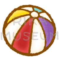 可愛いビーチボールのイラスト