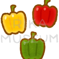 鮮やかで美味しそうなピーマンとパプリカのイラスト