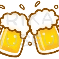 Beer ビールで乾杯するイラスト