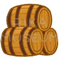 Beer barrel 積み上げられたビール樽のイラスト