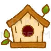 鳥の巣箱のイラスト