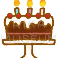 美味しそうな誕生日ケーキのイラスト