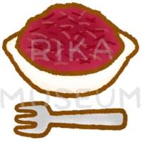 Red cabbage ドイツ料理の付け合わせに使われる紫キャベツの炒め煮のイラスト