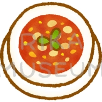 ドイツの名物料理である豆のスープのイラスト