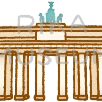 Brandenburg Gate ドイツのベルリンにあるブランデンブルク門のイラスト