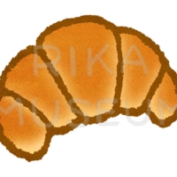 Croissant 美味しそうなクロワッサンのイラスト