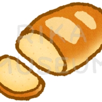 美味しそうなコッペパンのイラスト