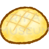 美味しそうなメロンパンのイラスト