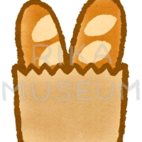 紙袋に入ったバゲットのイラスト