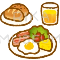 美味しそうな朝食のイラスト