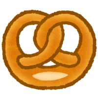 Pretzel ドイツパンのブレッツェルのイラスト