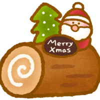 可愛いビュッシュドノエルのイラスト