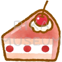 Cherry cake 美味しそうな苺のケーキのイラスト