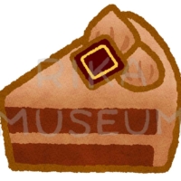 Chocolate cake 美味しそうなチョコレートケーキのイラスト