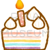 パステルカラーの可愛いケーキのイラスト