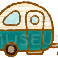 キャンプ用の車のイラスト