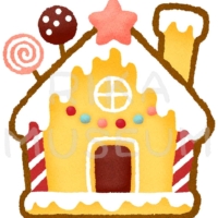 ヘンゼルとグレーテルのお菓子の家のイラスト