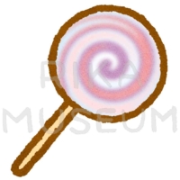 美味しそうなペロペロキャンディのイラスト