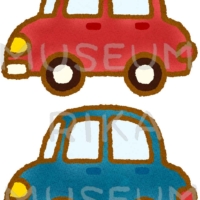 青い車のイラスト