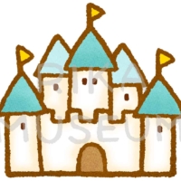 おとぎ話に出てくる城のイラスト