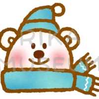 クリスマスの可愛い白熊のイラスト