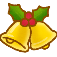 可愛いクリスマスのベルのイラスト