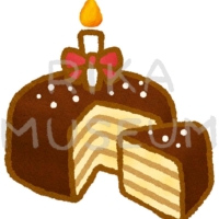 美味しそうなクリスマスケーキのイラスト