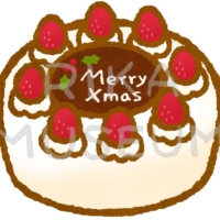 美味しそうなクリスマスケーキのイラスト