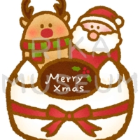 美味しそうなクリスマスケーキのイラスト
