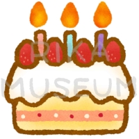 美味しそうなクリスマスケーキのイラスト