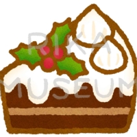 美味しそうなクリスマスケーキのイラスト